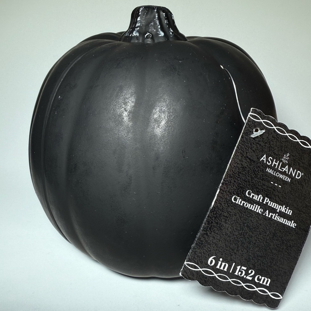 Ashland Halloween Black Craft Pumpkin